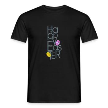 Happy Easter - Men's T-Shirt - black - Front - AI Model Male 178 light (178cm)