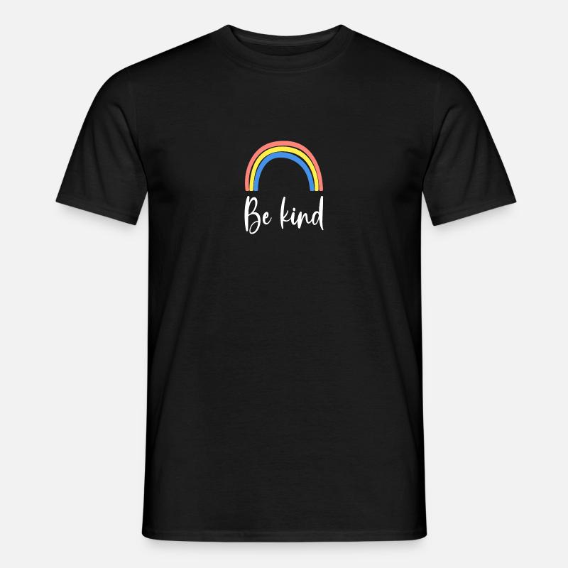 Be Kind Rainbow - Männer T-Shirt - Schwarz