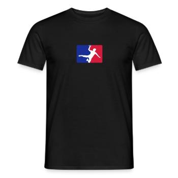 Handball - Männer T-Shirt - Schwarz - Vorne - AI Model Male 178 light (178cm)