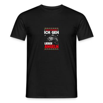 Santa Claus Fishing Christmas Party Christmas - Men's T-Shirt - black - Front - AI Model Male 178 light (178cm)