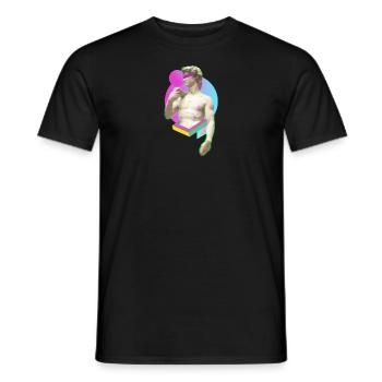 Michel-Ange David Statue Moderne Urbain Cadeau - T-shirt homme - noir - Devant - AI Model Male 178 light (178cm)