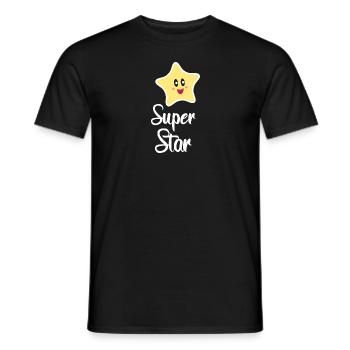 Stern: Super star - Männer T-Shirt - Schwarz - Vorne - AI Model Male 178 light (178cm)