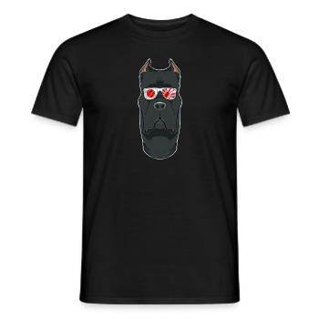 Cane Corso Japan Sunglasses I Japanese Flag - Männer T-Shirt - Schwarz - Vorne - AI Model Male 178 light (178cm)
