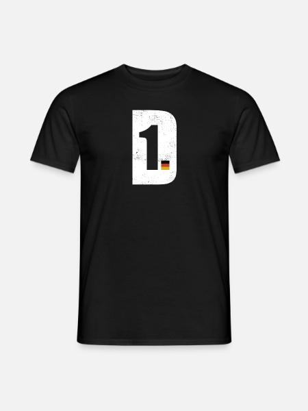 D zuerst - Deutschland zuerst - Flagge - Männer T-Shirt - Schwarz