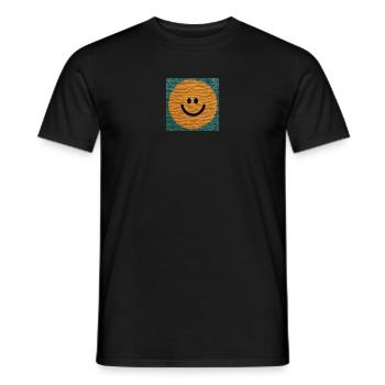 Happy Face makes Happy Life - Männer T-Shirt - Schwarz - Vorne - AI Model Male 178 light (178cm)