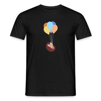 Cadeau de ballon de hérisson - T-shirt homme - noir - Devant - AI Model Male 178 light (178cm)