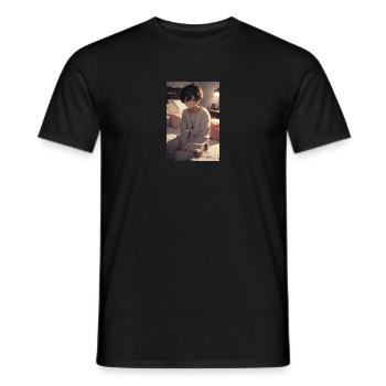 Anime Pyjama Boy - Männer T-Shirt - Schwarz - Vorne - AI Model Male 178 light (178cm)
