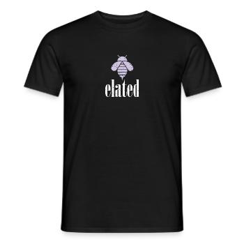 Purple Pastel Bee Elated Bee Be Elated - Men's T-Shirt - black - Front - AI Model Male 178 light (178cm)