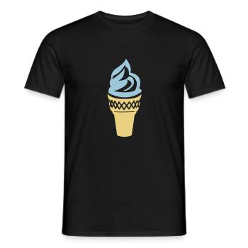 ice cream summer - Men's T-Shirt - black - Front - AI Model Male 178 light (178cm)