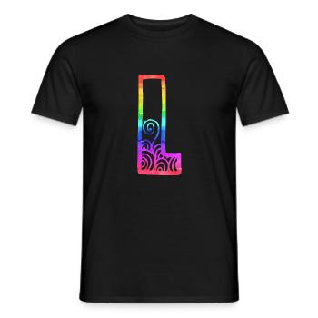 regenbogen l - Männer T-Shirt - Schwarz - Vorne - AI Model Male 178 light (178cm)