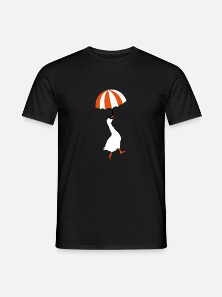 Flying goose umbrella - Men's T-Shirt - black