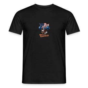 WTF Is A Kilogram??? Patriotic Joke About The - Männer T-Shirt - Schwarz - Vorne - AI Model Male 178 light (178cm)