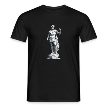 Greek God - Low Poly Design - Men's T-Shirt - black - Front - AI Model Male 178 light (178cm)