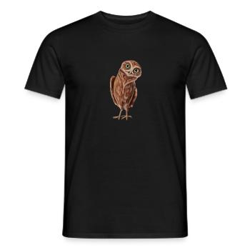 Petite chouette - T-shirt homme - noir - Devant - AI Model Male 178 light (178cm)