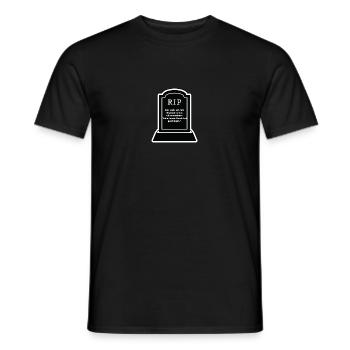 Was steht auf dem Grabstein eines Uhrenmachers - Männer T-Shirt - Schwarz - Vorne - AI Model Male 178 light (178cm)