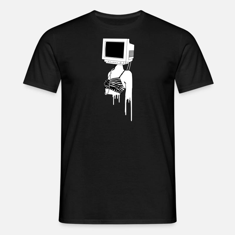 codershirt computer melting - Men's T-Shirt - black