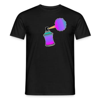 Spray can graffiti - Men's T-Shirt - black - Front - AI Model Male 178 light (178cm)