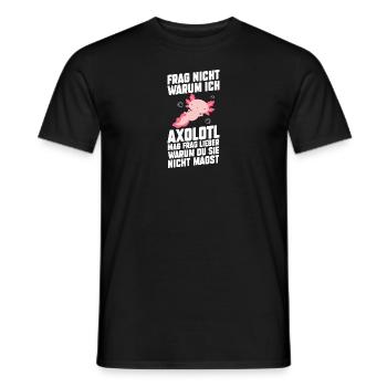 Axolotl - T-shirt homme - noir - Devant - AI Model Male 178 light (178cm)