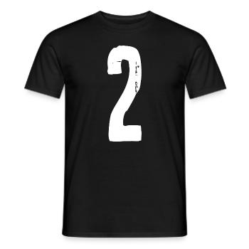 2 ! Numéro 2 - T-shirt homme - noir - Devant - AI Model Male 178 light (178cm)