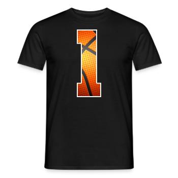 Kids 1st Birthday Basketball Player 1 Year Old - Men's T-Shirt - black - Front - AI Model Male 178 light (178cm)