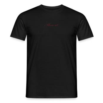 Please sit - Men's T-Shirt - black - Front - AI Model Male 178 light (178cm)
