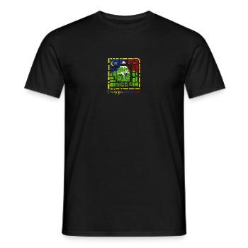 I LIVE MY LIFE AT QUARTER AT A TIME - Men's T-Shirt - black - Front - AI Model Male 178 light (178cm)