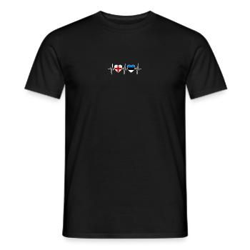 England und Estland Estländisch Estonia Flaggen - Männer T-Shirt - Schwarz - Vorne - AI Model Male 178 light (178cm)