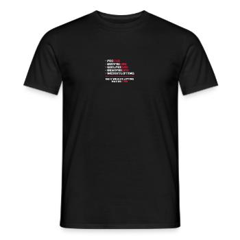 Only Weightlifting Has No End Weightlifter - Men's T-Shirt - black - Front - AI Model Male 178 light (178cm)