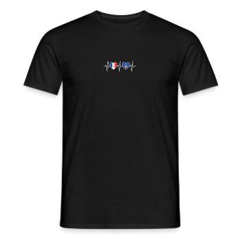 France et Kosovo Drapeau du Kosovo Drapeaux du Kosovo - T-shirt homme - noir - Devant - AI Model Male 178 light (178cm)