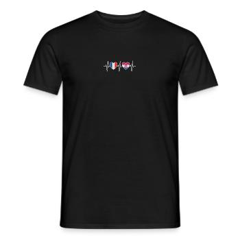 France et Croatie Drapeau croate Drapeaux - T-shirt homme - noir - Devant - AI Model Male 178 light (178cm)