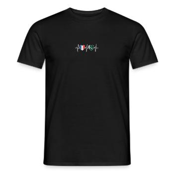 France and Pakistan Pakistani flag - Men's T-Shirt - black - Front - AI Model Male 178 light (178cm)