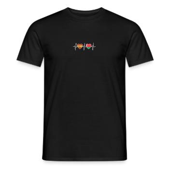Drapeaux du drapeau biélorusse de l’Espagne et de la Biélorussie - T-shirt homme - noir - Devant - AI Model Male 178 light (178cm)