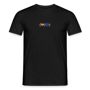 Spain and Europe EU European Union flag - Men's T-Shirt - black - Front - AI Model Male 178 light (178cm)