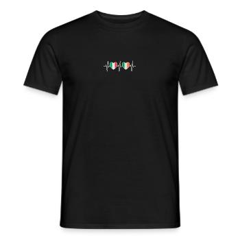 Italien und Irland Irische Fahne Flaggen - Männer T-Shirt - Schwarz - Vorne - AI Model Male 178 light (178cm)