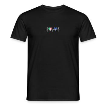 Drapeau de l’Italie et du Kosovo Drapeau du Kosovo - T-shirt homme - noir - Devant - AI Model Male 178 light (178cm)