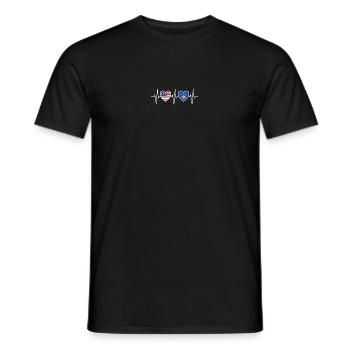 USA und Kosovo Kosovarische Fahne Flaggen - Männer T-Shirt - Schwarz - Vorne - AI Model Male 178 light (178cm)