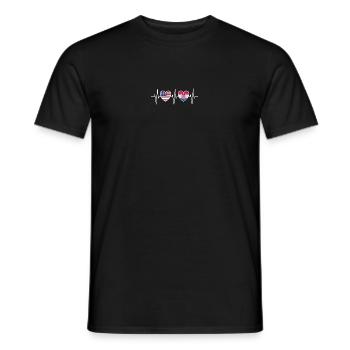 USA and Croatia Croatian flag flags - Men's T-Shirt - black - Front - AI Model Male 178 light (178cm)