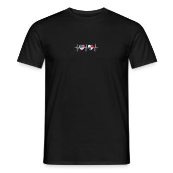 USA and Panama Panamanian flag flags - Men's T-Shirt - black - Front - AI Model Male 178 light (178cm)