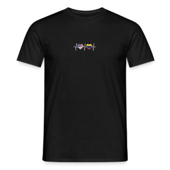 USA and Venezuela Venezuelan flag flags - Men's T-Shirt - black - Front - AI Model Male 178 light (178cm)