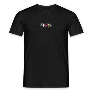 France et Guyana Drapeau guyanais - T-shirt homme - noir - Devant - AI Model Male 178 light (178cm)