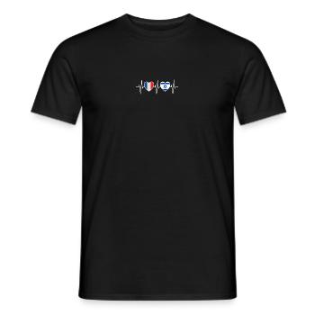 France et Israël Drapeau israélien - T-shirt homme - noir - Devant - AI Model Male 178 light (178cm)