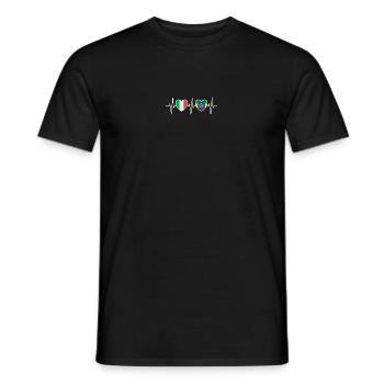 Italy and Ethiopia Ethiopian flag Flags - Men's T-Shirt - black - Front - AI Model Male 178 light (178cm)