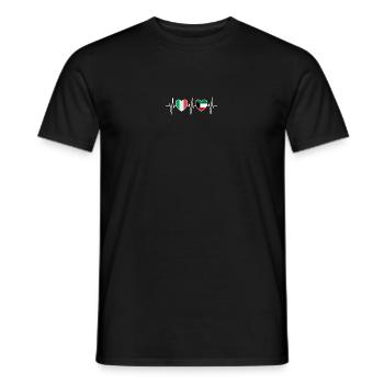 Italien und Kuwait Kuwaitische Fahne Flaggen - Männer T-Shirt - Schwarz - Vorne - AI Model Male 178 light (178cm)