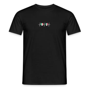 Italy and Mexico Mexican flag Flags - Men's T-Shirt - black - Front - AI Model Male 178 light (178cm)