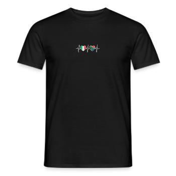 Italy and South Africa South African flags - Men's T-Shirt - black - Front - AI Model Male 178 light (178cm)