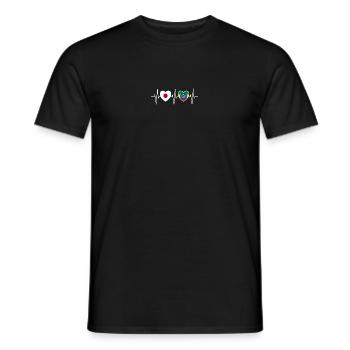 Japan and Ethiopia Ethiopian flag Flags - Men's T-Shirt - black - Front - AI Model Male 178 light (178cm)