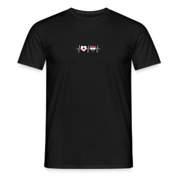 Japan and Paraguay Paraguayan flag flags - Men's T-Shirt - black - Front - AI Model Male 178 light (178cm)
