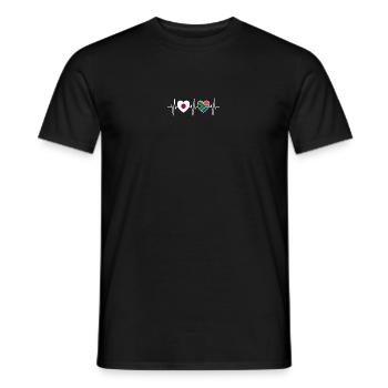 Japan und Südafrika Südafrikanische Fahne Flaggen - Männer T-Shirt - Schwarz - Vorne - AI Model Male 178 light (178cm)