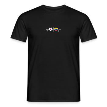 Japan and Venezuela Venezuelan flag flags - Men's T-Shirt - black - Front - AI Model Male 178 light (178cm)