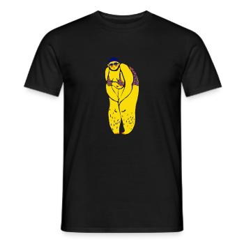 Gelbe Schwimmerin - Männer T-Shirt - Schwarz - Vorne - AI Model Male 178 light (178cm)